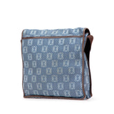 Denim Anagram Messenger Bag